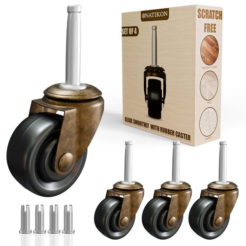 Antique brass casters with - casters,