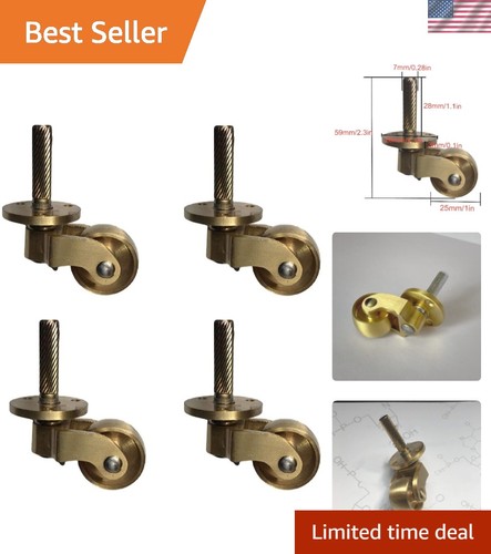 Antique solid brass caster - antique,
